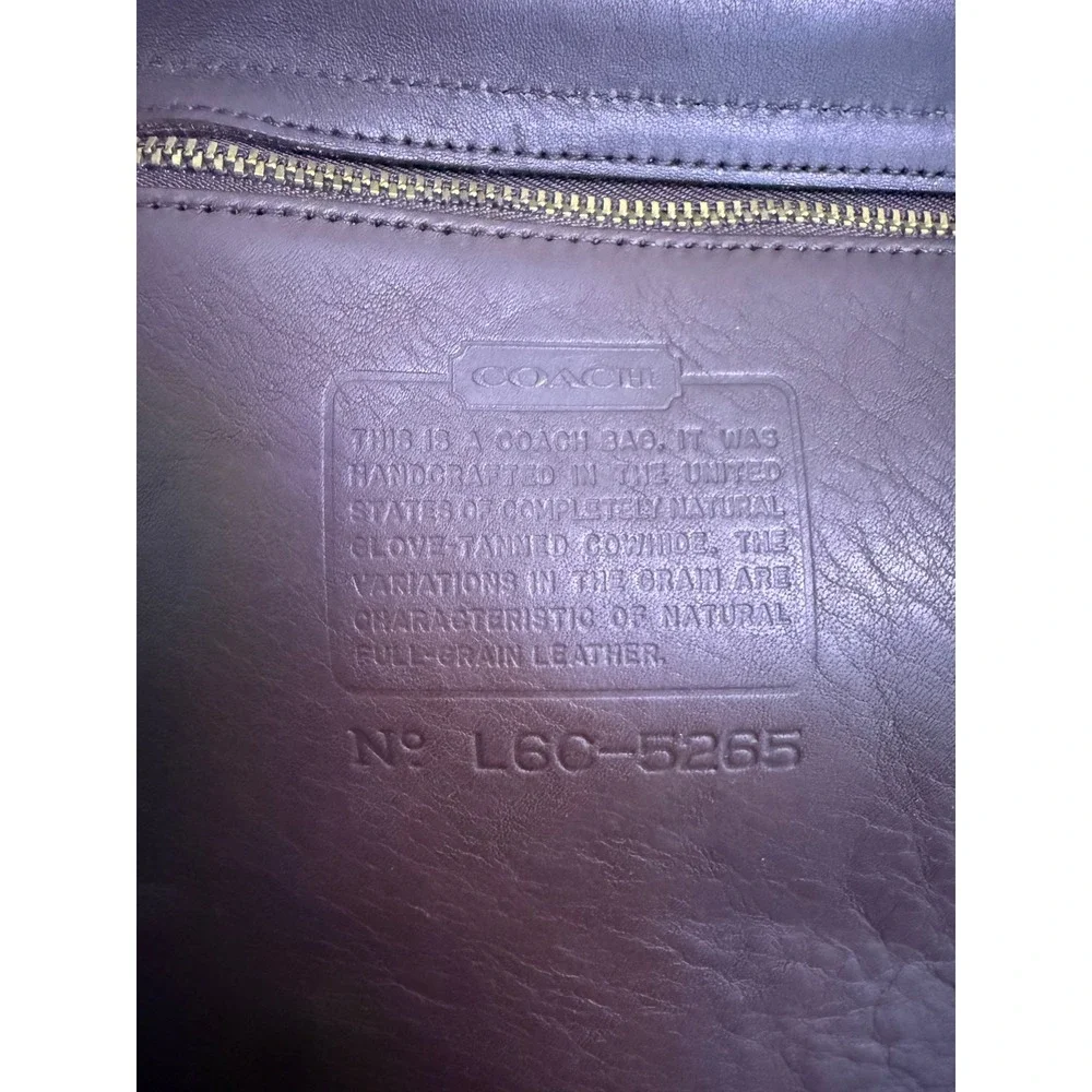 Vintage Coach Lexington Briefcase Mahogany Brown Leather Messenger Bag 5266